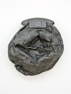 Adam McEwen, Untitled (Airbag), 2015 Cast iron, 18 ⅛ × 16 ⅛ × 7 ⅞ inches (46 × 41 × 20 cm), edition of 3 + 1 AP© Adam McEwen. Photo: Keith Hunter
