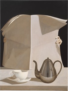 Anna Weyant It’s Coming from inside the House, 2024. Oil on canvas, 47 ⅞ × 37 inches (121.6 × 93.8 cm) © Anna Weyant. Photo: Maris Hutchinson