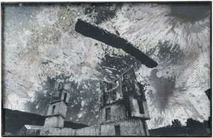 Anselm Kiefer, Merkaba, 2010–13. Gelatin silver print with silver toner, in steel frame, 40 ¾ × 63 ¼ × 4 inches (103.5 × 160.5 × 10 cm) © Anselm Kiefer. Photo: Charles Duprat