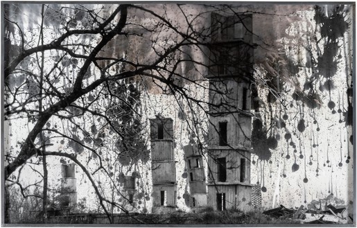 Anselm Kiefer, Jericho, 2010–15 Solarized gelatin silver print with silver toner, in steel frame, 40 ¾ × 63 ¼ × 4 inches (103.5 × 160.5 × 10 cm)© Anselm Kiefer. Photo: Charles Duprat