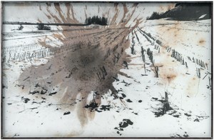 Anselm Kiefer, Schnee (Snow), 1995–2012. Gelatin silver print with silver toner, in steel frame, 40 ¾ × 63 ¼ × 4 inches (103.5 × 160.5 × 10 cm) © Anselm Kiefer. Photo: Charles Duprat