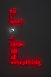 Douglas Gordon, All I need is a little bit of everything, 2024. Neon, overall dimensions variable © Studio lost but found/VG Bild-Kunst, Bonn, Germany, 2024. Photo: Lucy Dawkins