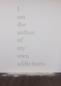 Douglas Gordon, I am the author of my own addictions, 2010. Carving into wall, overall dimensions variable © Studio lost but found/VG Bild-Kunst, Bonn, Germany, 2024. Photo: Lucy Dawkins