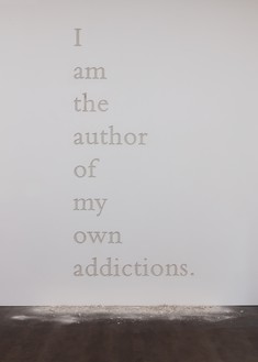Douglas Gordon, I am the author of my own addictions, 2010 Carving into wall, overall dimensions variable© Studio lost but found/VG Bild-Kunst, Bonn, Germany, 2024. Photo: Lucy Dawkins