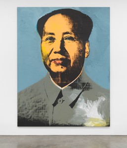 Andy Warhol, Mao, 1972. Acrylic, silkscreen ink, and pencil on linen, 176 × 135 ⅞ inches (447 × 345 cm) © 2024 The Andy Warhol Foundation for the Visual Arts, Inc./Artists Rights Society (ARS), New York
