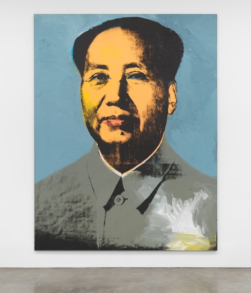 Andy Warhol, Mao, 1972 Acrylic, silkscreen ink, and pencil on linen, 176 × 135 ⅞ inches (447 × 345 cm)© 2024 The Andy Warhol Foundation for the Visual Arts, Inc./Artists Rights Society (ARS), New York