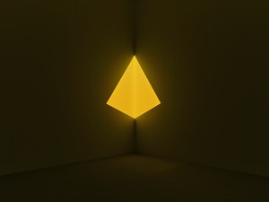 James Turrell Raethro, Yellow, 2024. Projected light, dimensions variable © James Turrell. Photo: Thomas Lannes