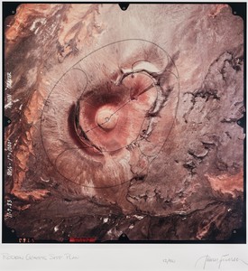 James Turrell Roden Crater Site Plan, 1983. Photograph, 24 ¾ × 24 ½ inches (62.9 × 62.2 cm), edition of 50 © James Turrell. Photo: Thomas Lannes