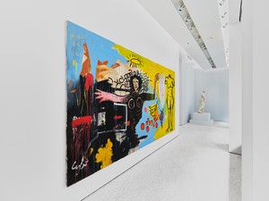Installation view. Artwork, front to back: © Estate of Jean-Michel Basquiat. Licensed by Artestar, New York; © Fondazione Torlonia. Photo: Thomas Lannes
