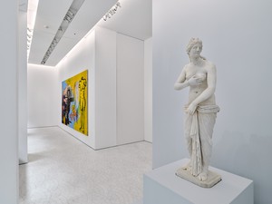 Installation view. Artwork, front to back: © Fondazione Torlonia; © Estate of Jean-Michel Basquiat. Licensed by Artestar, New York. Photo: Thomas Lannes