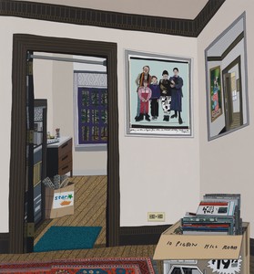 Jonas Wood 10 Pigeon Hill Road, 2024. Oil and acrylic on canvas, 100 × 93 inches (254 × 236.2 cm) © Jonas Wood. Photo: Marten Elder