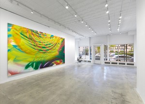 Installation view with Katharina Grosse, Untitled (2024). Artwork © Katharina Grosse and VG Bild-Kunst, Bonn, Germany 2024. Photo: Owen Conway