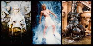 Nan Goldin Diana in the fountain, 2024. Archival pigment print, in frame, 34 × 65 ⅝ × 2 ¼ inches (86.2 × 166.5 × 5.7 cm), edition of 3 + 2 AP © Nan Goldin