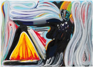 Spencer Sweeney The Herald of the Coming Good, 2024. Oil and oil paste on linen and wood panel, 73 × 100 ¾ inches (185.4 × 255.9 cm) © Spencer Sweeney. Photo: Owen Conway