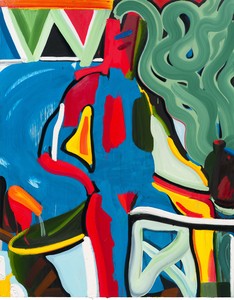 Spencer Sweeney Four-Legged Figure with Urn, 2024. Oil and charcoal on linen, 76 × 60 inches (193 × 152.4 cm) © Spencer Sweeney. Photo: Owen Conway