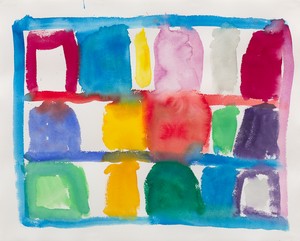 Stanley Whitney, Untitled, 2024. Watercolor on Lessebo paper, 19 ½ × 24 ½ inches (49.5 × 62.2 cm) © Stanley Whitney. Photo: Maris Hutchinson