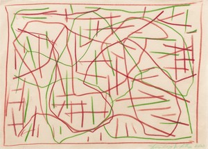 Stanley Whitney, Untitled, 2020. Colored pencil on rice paper, 12 ¼ × 17 inches (31.1 × 43.2 cm) © Stanley Whitney. Photo: Maris Hutchinson