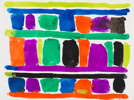 Stanley Whitney, Untitled, 2019 Gouache on paper, 22 × 30 inches (55.9 × 76.2 cm)© Stanley Whitney. Photo: Rob McKeever