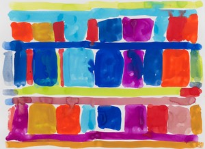 Stanley Whitney, Untitled, 2019. Gouache on paper, 22 × 30 inches (55.9 × 76.2 cm) © Stanley Whitney. Photo: Rob McKeever