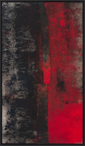 Sterling Ruby TURBINE. Collective Efficacy., 2024. Acrylic, oil, and cardboard on canvas, 52 ½ × 30 inches (133.4 × 76.2 cm) © Sterling Ruby