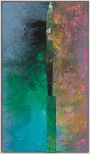 Sterling Ruby TURBINE. Syncope., 2024. Acrylic, oil, and cardboard on canvas, 52 ½ × 30 inches (133.4 × 76.2 cm) © Sterling Ruby