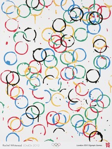 Rachel Whiteread’s poster for the 2012 London Summer Olympics, featuring LOndOn 2O12 (2011). Offset-printed poster, 31 ½ × 23 ⅝ inches (80 × 60 cm), Olympic Museum Collections, Lausanne, Switzerland © Rachel Whiteread. Photo: © International Olympic Committee
