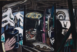Max Beckmann Film Studio, 1933. Oil on canvas, 25 ⅝ × 37 ⅝ inches (65.1 × 95.6 cm), Saint Louis Art Museum © 2024 Artists Rights Society (ARS), New York. Photo: courtesy Saint Louis Art Museum