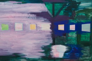 René Daniëls Untitled, 1985. Oil on canvas, 59 × 94 ½ inches (149.9 × 240 cm) © René Daniëls. Courtesy the René Daniëls Foundation, Eindhoven and Modern Art, London. Photo: Michael Brzezinski