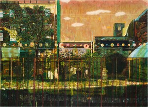 Peter Doig Night Playground, 1997–98. Oil on canvas, 78 ¾ × 108 ¼ inches (200 × 275 cm) © Peter Doig. All rights reserved. Photo: Maris Hutchinson