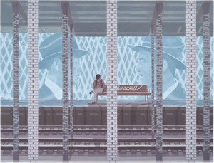 Satoshi Kojima Far away, 2024. Oil on canvas, 74 ⅞ × 98 ½ inches (190 × 250 cm) © Satoshi Kojima. All rights reserved. Photo: Mareike Tocha