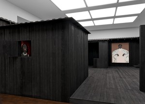 Installation view. Artwork © Amoako Boafo. Photo: Prudence Cuming Associates Ltd