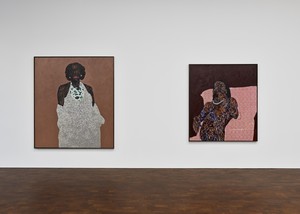Installation view. Artwork © Amoako Boafo. Photo: Prudence Cuming Associates Ltd