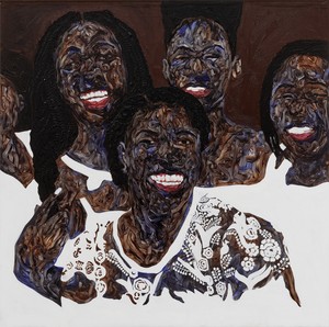 Amoako Boafo Fun and Giggles, 2025. Oil on canvas, 50 ⅝ × 51 ¼ inches (128.5 × 130 cm) © Amoako Boafo. Photo: Prudence Cuming Associates Ltd