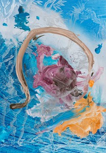 Jeff Koons Nymph, Pluto, and Satyr, 2018–25. Oil on canvas with aluminum leaf, 102 × 71 ⅛ inches (259.1 × 180.5 cm) © Jeff Koons. Photo: Maris Hutchinson