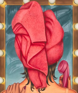 Julie Curtiss Téléphone Rose, 2025. Oil and acrylic on canvas, 40 × 34 inches (101.6 × 86.4 cm) © Julie Curtiss. Photo: Maris Hutchinson