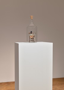 Installation view with Maurizio Cattelan, DEAF (2025). Artwork © Maurizio Cattelan. Photo: Prudence Cuming Associates Ltd