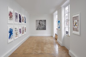 Installation view. Artwork © Maurizio Cattelan. Photo: Prudence Cuming Associates Ltd