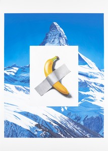Maurizio Cattelan WINDOW, 2025. Watercolor on paper, 19 ¾ × 27 ⅝ inches (50 × 70 cm) © Maurizio Cattelan. Photo: Prudence Cuming Associates Ltd