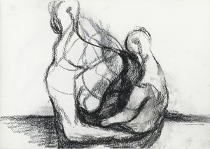 Henry Moore Mother and Child, 1983. Charcoal and chalk on paper, 7 × 10 inches (17.8 × 25.4 cm) © The Henry Moore Foundation. Photo: Nigel Moore