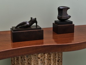 Installation view. Artwork © The Henry Moore Foundation. Furniture © Malaparte. Photo: Thomas Lannes