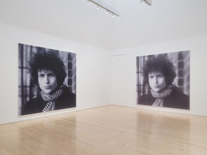 Installation view with Richard Prince, Untitled (Dylan) (2014; detail). Artwork © Richard Prince. Photo: Jeff McLane