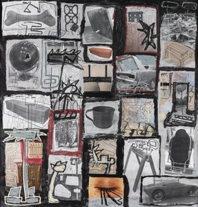 Richard Prince Untitled (Folk Songs), 2022. Acrylic, oil stick, collage, and inkjet on canvas, 63 ¼ × 61 ¼ inches (160.7 × 155.6 cm) © Richard Prince. Photo: Jena Cumbo Photography