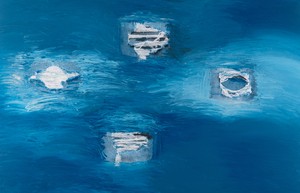 Richard Prince Untitled (Folk Songs), 2022. Acrylic, inkjet, and collage on canvas, 59 × 92 inches (149.9 × 233.7 cm) © Richard Prince. Photo: Jena Cumbo Photography