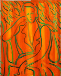 Spencer Sweeney Striped Light, 2025. Oil on linen, 50 × 40 ½ inches (127 × 102.9 cm) © Spencer Sweeney. Photo: Ringo Cheung