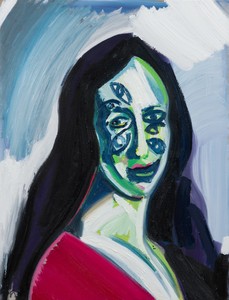 Spencer Sweeney Kama on Halloween, 2025. Oil on linen, 40 × 30 ½ inches (101.6 × 77.5 cm) © Spencer Sweeney. Photo: Ringo Cheung