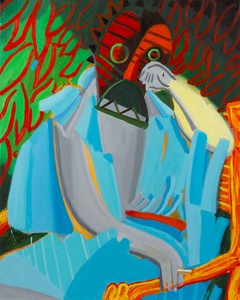 Spencer Sweeney Seated Monster, 2025. Oil on linen, 50 × 40 ½ inches (127 × 102.9 cm) © Spencer Sweeney. Photo: Ringo Cheung