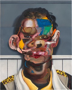 Nathaniel Mary Quinn Paint-Drawing Study for Date Night, 2025. Oil on linen canvas, 20 × 16 inches (50.8 × 40.6 cm) © Nathaniel Mary Quinn. Photo: Annik Wetter