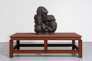 Thomas Schütte Bronzefrau Nr. 13, 2003. Bronze on steel table, 70 ¾ × 98 ⅜ × 49 ⅛ inches (179.7 × 249.9 × 124.8 cm) © 2025 Artists Rights Society (ARS), New York/VG Bild-Kunst, Bonn. Photo: Fredrik Nilsen Studio