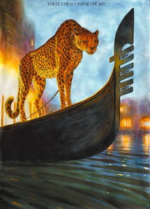 Walton Ford Forse che sì forse che no, 2024. Watercolor, gouache, and ink on paper, 84 × 60 inches (213.4 × 152.4 cm) © Walton Ford. Photo: Tom Powel