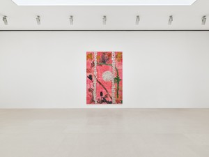 Installation view with Ellen Gallagher, Fast-Fish and Loose-Fish (2026). Artwork © Ellen Gallagher. Photo: Thomas Lannes